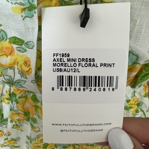 FAITHFULL THE BRAND Axel Mini Dress Morello Floral Print - Picture 10 of 10